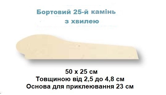 Камінь 25 бортовий 50х25, Rustique bullee, тон Pierre — изображение 3